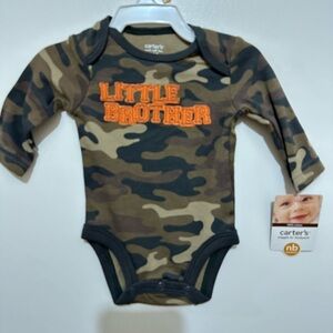 Carter's Green and Brown Camouflage 'Little Brother' Bodysuit
